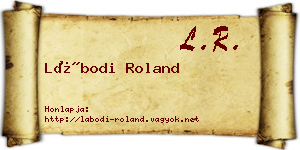 Lábodi Roland névjegykártya